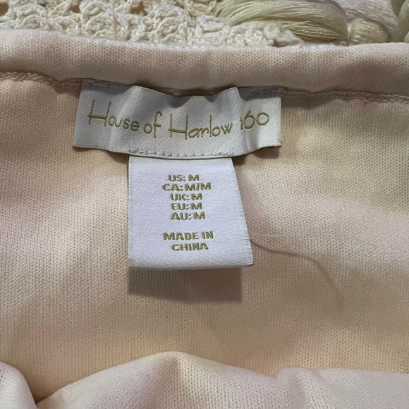 House of Harlow 1960 Ivory Crochet Knit Halter Cutout Back Maxi Dress NWOT - Picture 12 of 12